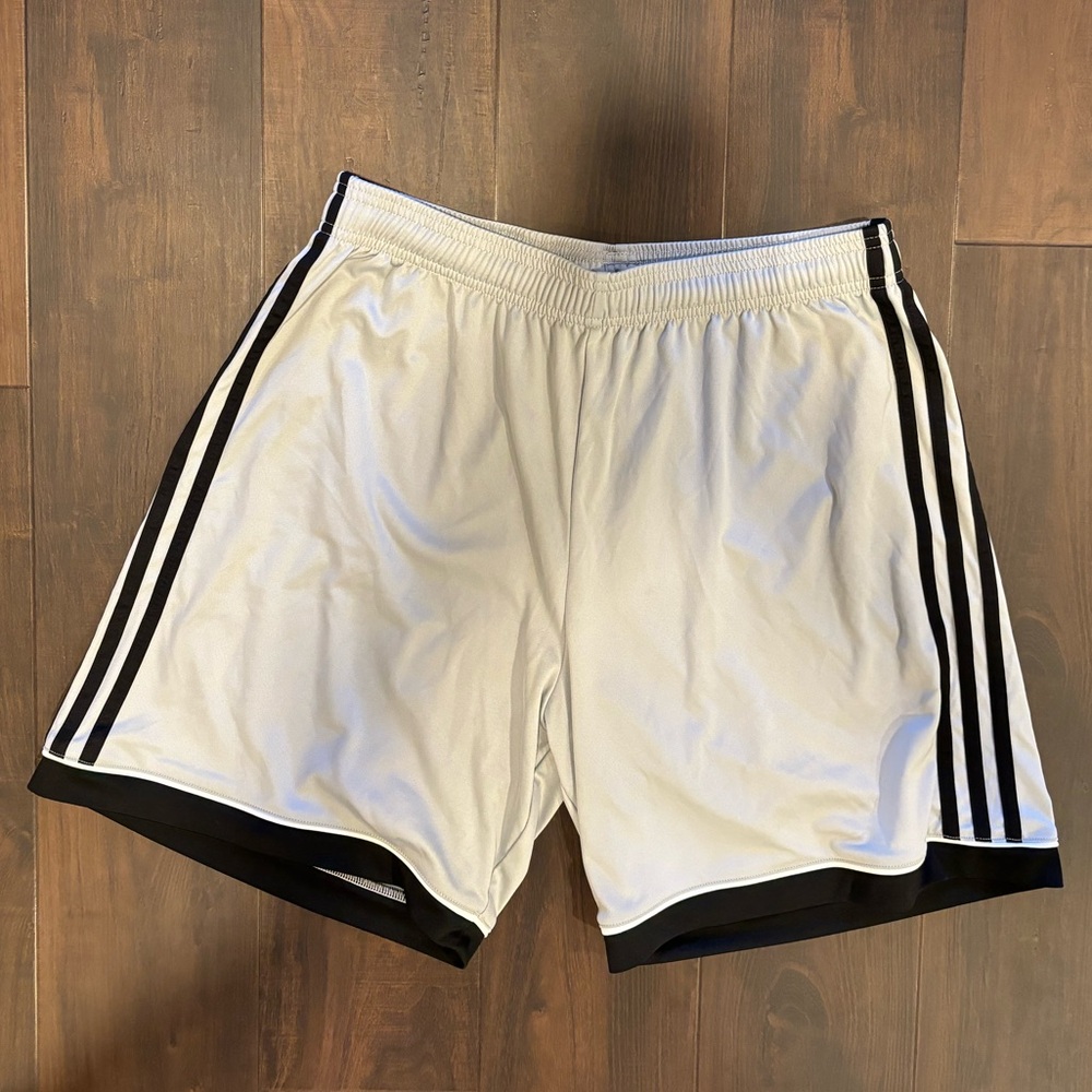 adidas Gray and Black Soccer Shorts